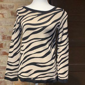 Ann Taylor zebra print sweater Size Petite Small